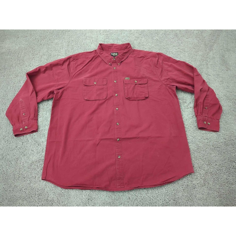 Guide Series Button Up Shirt Mens 3XLT TALL Red Long Sleeve Hiking‎ Outdoor